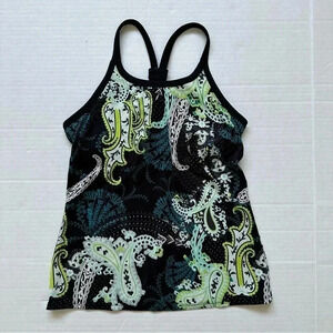 Athleta Paisley Support Bra Shelf‎ Tank Top XS